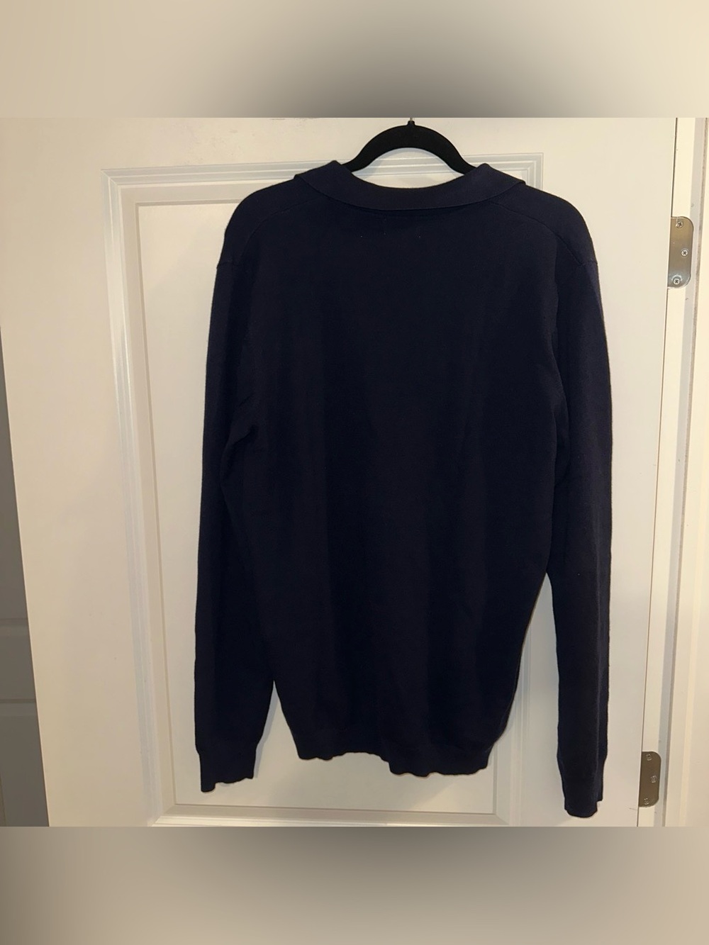 Men's V-Neck Polo Sweater in Navy NWT - Picture 4 of 4